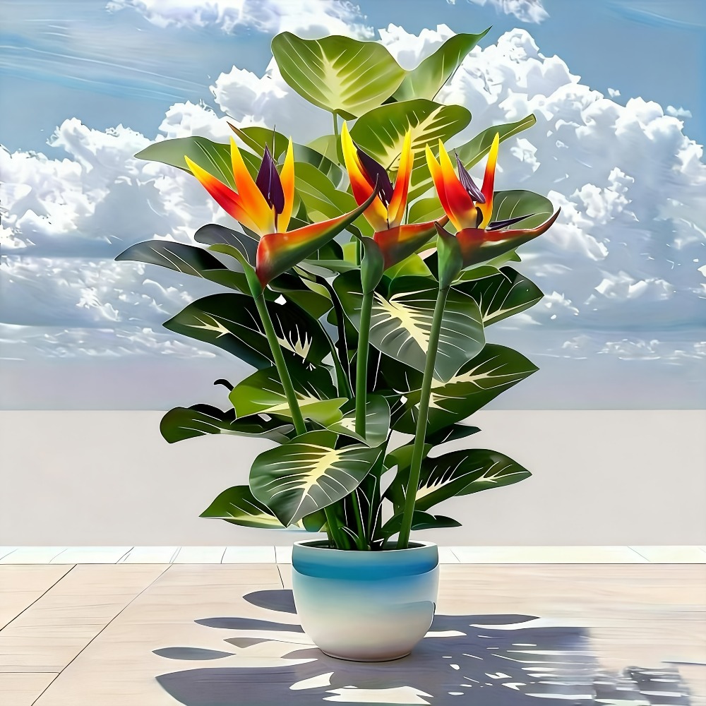 Gardening Tools Store - Künstliche Paradiesvogelblumen und Pothos-Pflanzen für Außendekoration