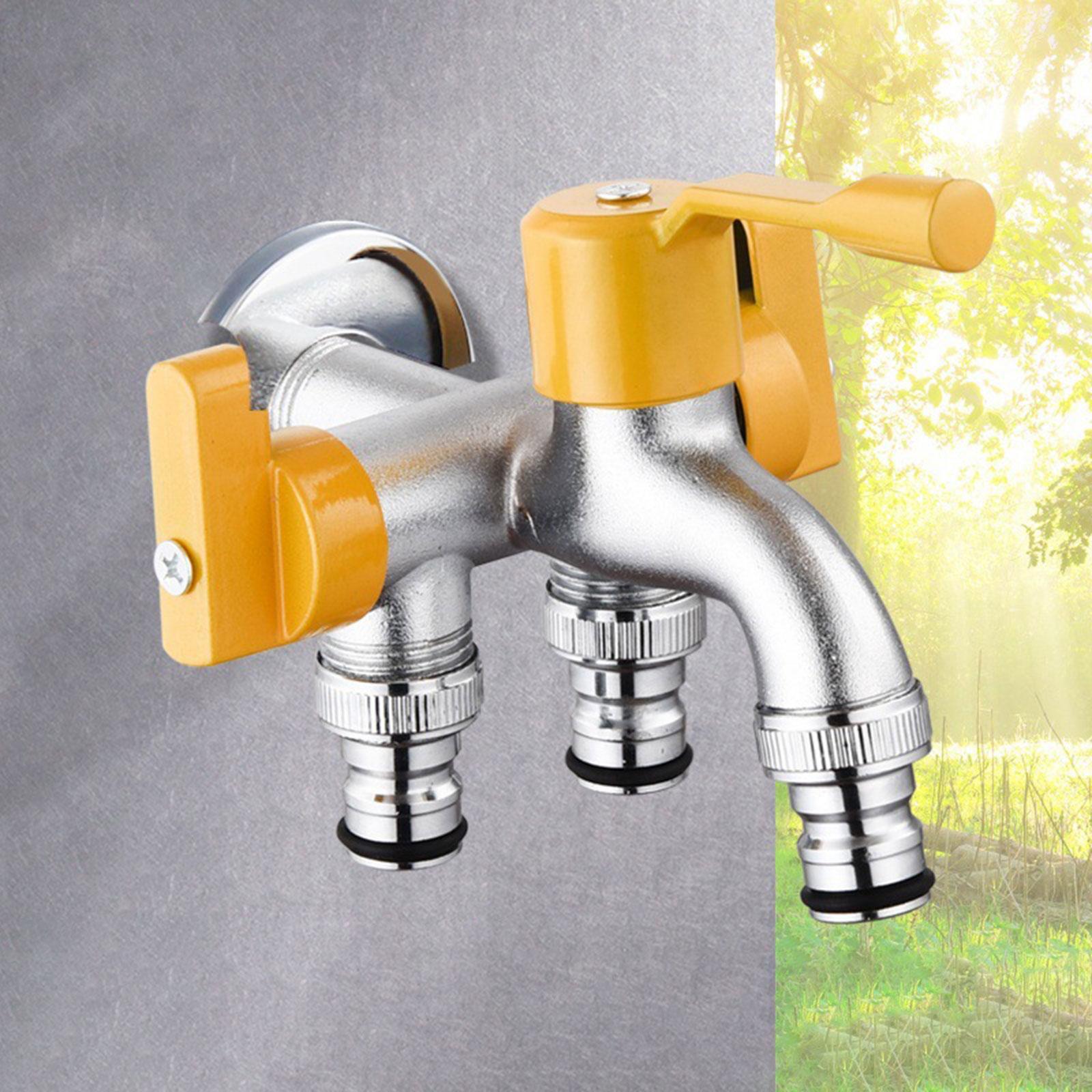 Gardening Tools And Equipment - Außenwasserhahn aus Messing mit Drei-Wege-Anschluss und