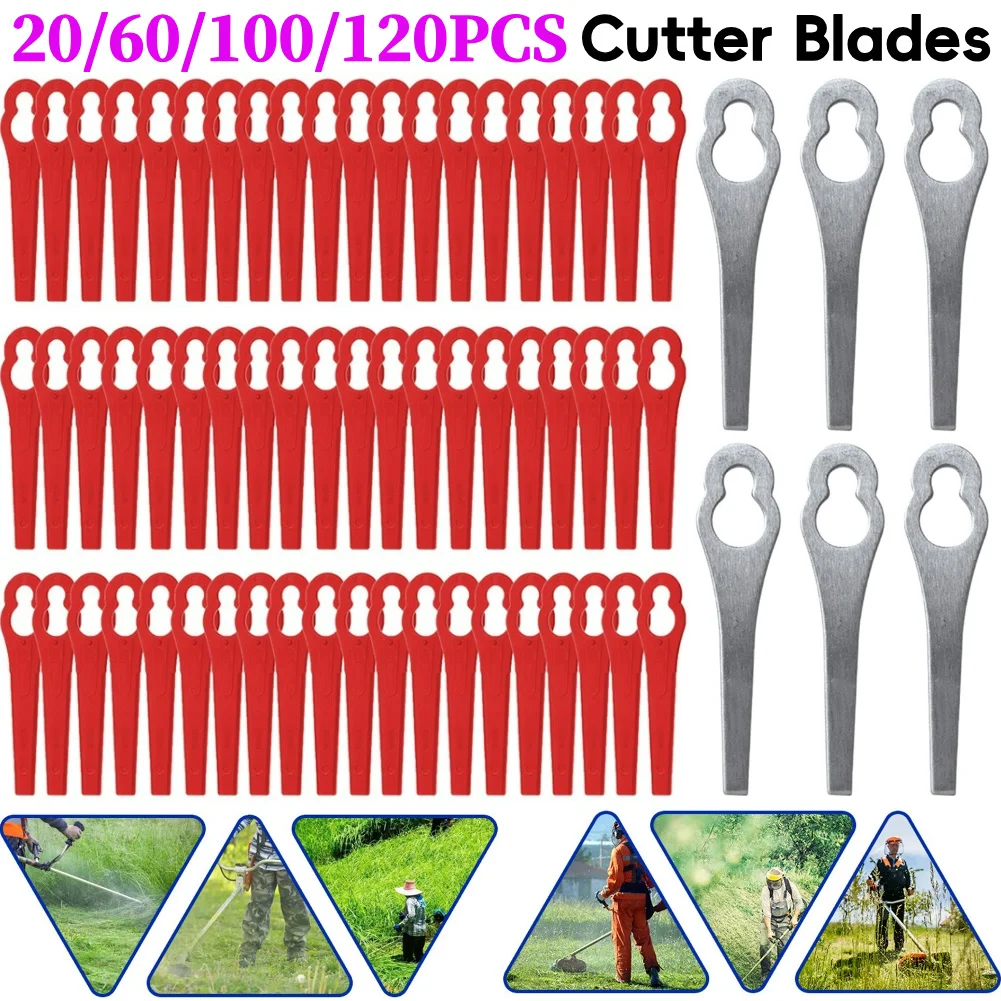 Gardening Tools Grass Cutter - 20/60/100/120 Stück Ersatzklingen-Set Kunststoff L83 Klingen