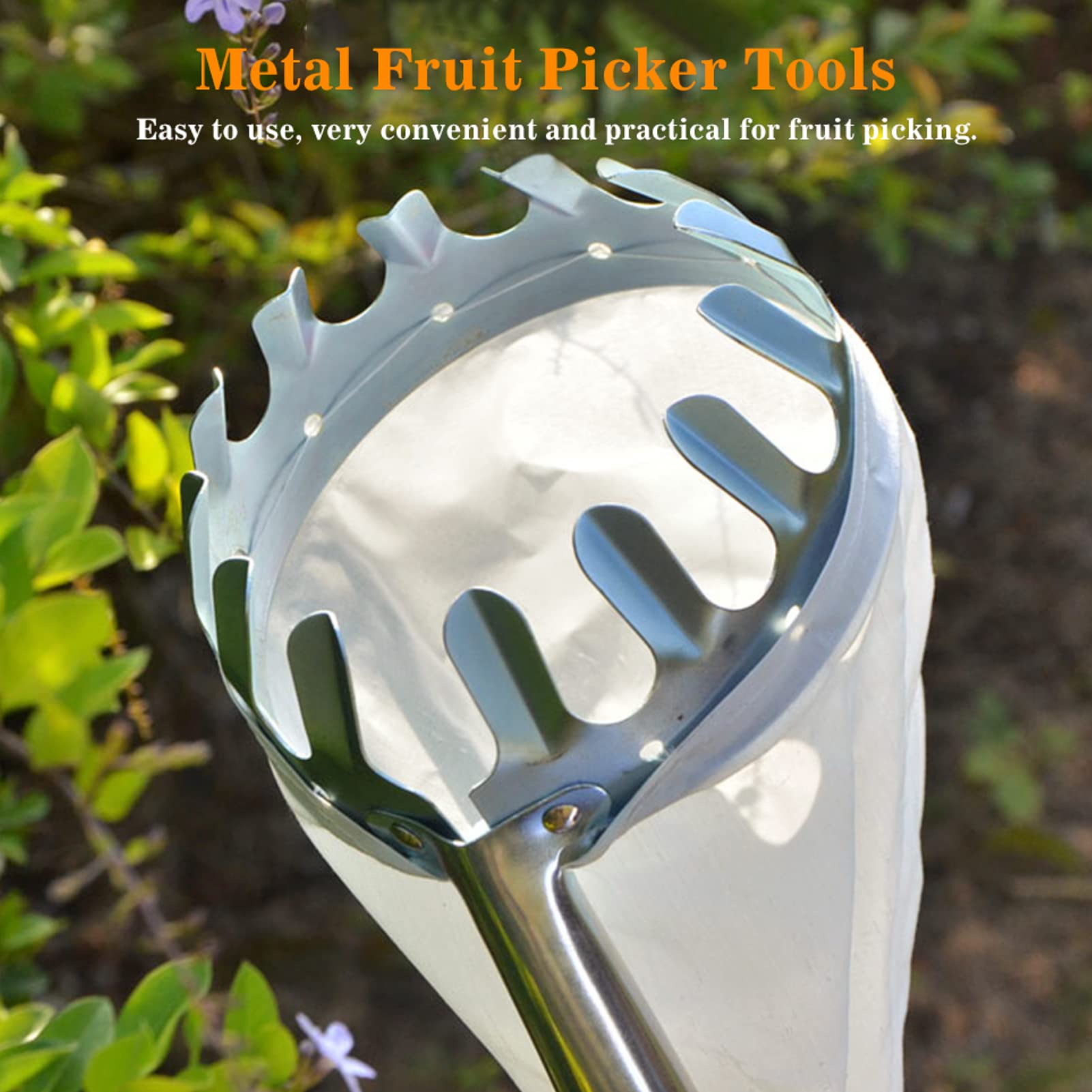 Gardening Tools Basket - 1 Stück Obstpflücker-Werkzeug, Kirschpflücker-Werkzeug aus Metall,