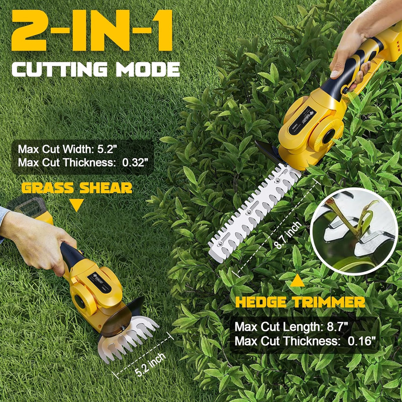 2-in-1 Bürstenloser Elektrisch – Gardening Tools Battery Powered Bewertung und Preis