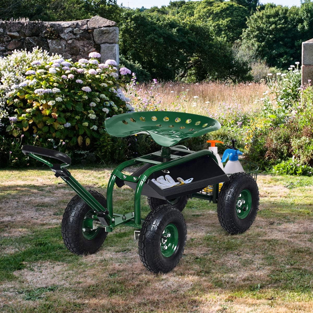Gartenwagen mit Rollhocker, Ou – Gardening Tools Basket Bewertung und Preis