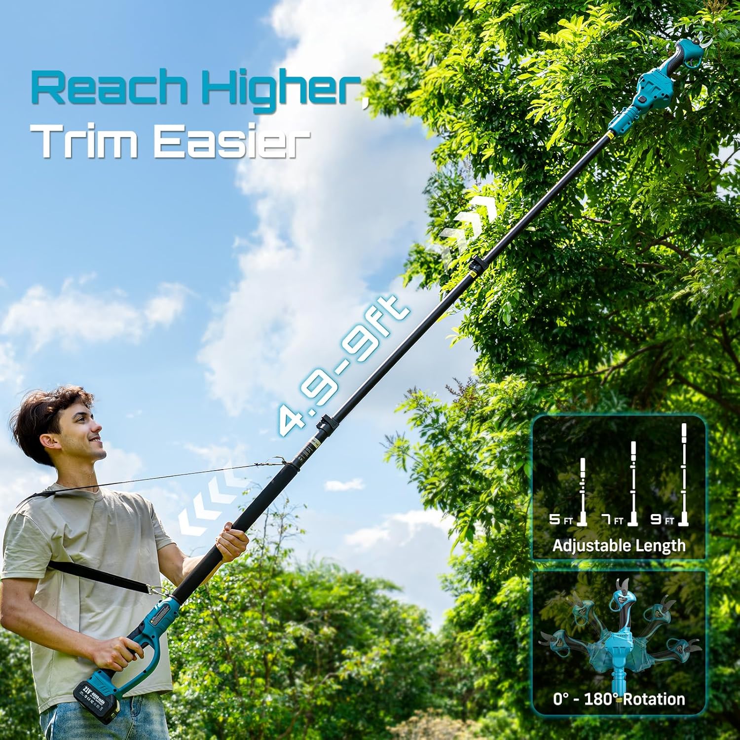 SEESII 2,5m bürstenlose Telesk – Gardening Tools Electric Bewertung und Preis