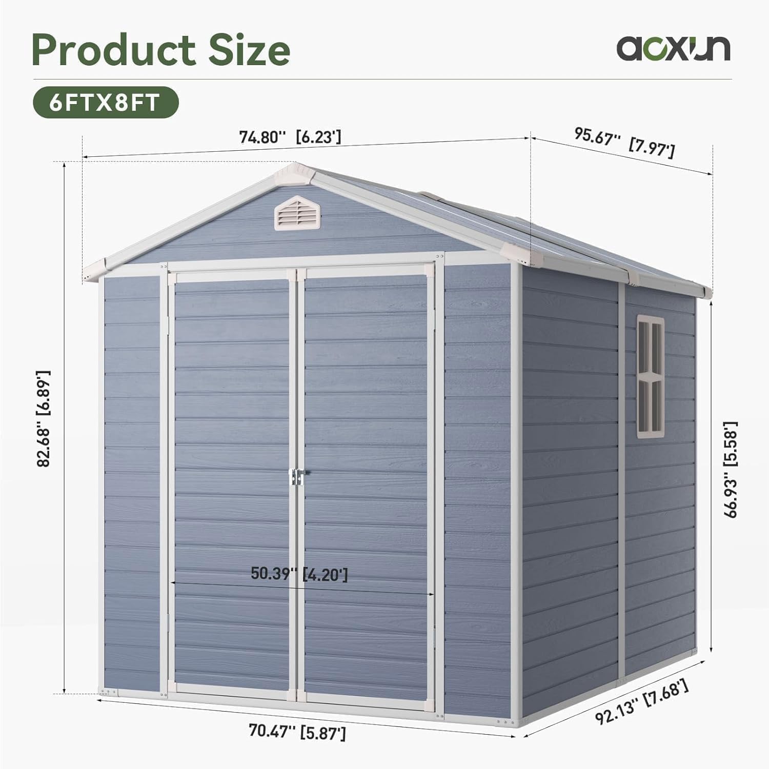 6x8 FT Outdoor-Geräteschuppen  – Gardening Tools Plastic Bewertung und Preis